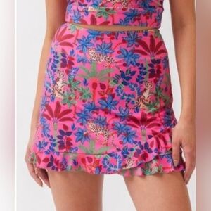 Print Fresh BIG CAT FAMILY ULTRA HIGH-WAIST SKIRT W/ BOTTOMS